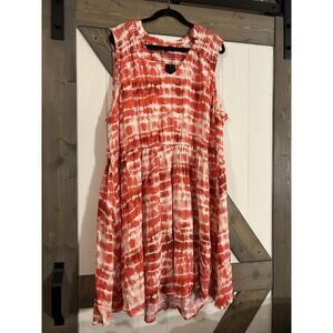 TORRID NWT $69 Smocked Tie Dye Milly Blouson Casual Tank Dress Size 4